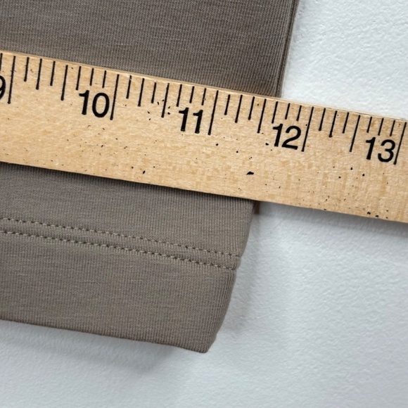 Peruvian Connection Avery Cropped Pants M Wide Leg Pull On Olive Boho Minimalist - Picture 12 of 13